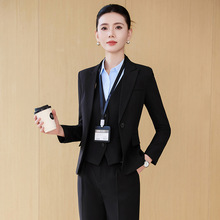 2025秋冬新款高档干练职业装女套装面试正装商务洽谈经教资西装