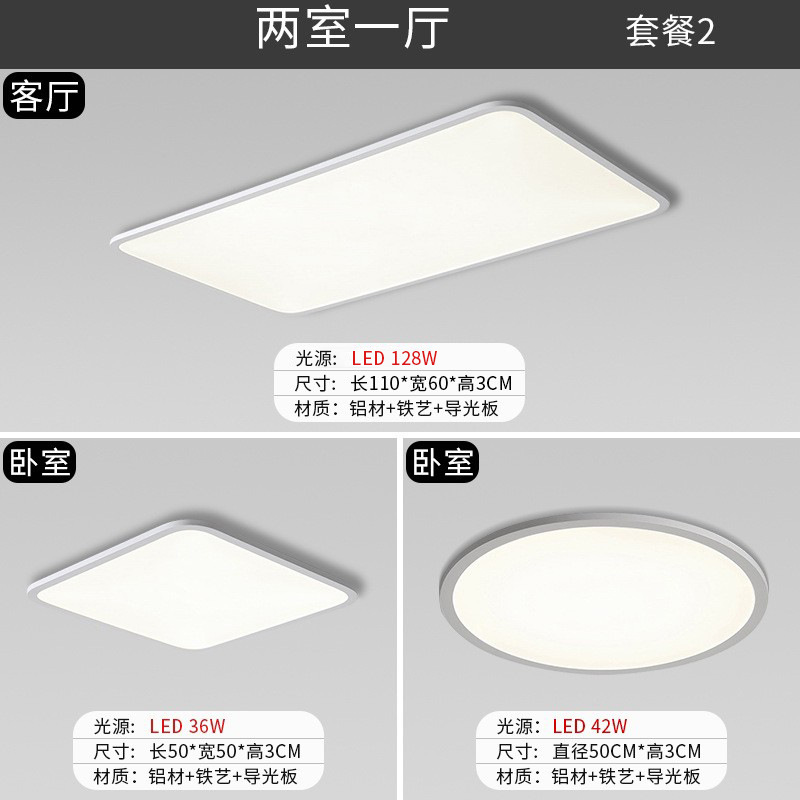 Luz principal de sala de estar ultra delgada de espectro completo, faro moderno y simple, lámpara de techo del dormitorio Zhongshan, iluminación y lámparas para el hogar