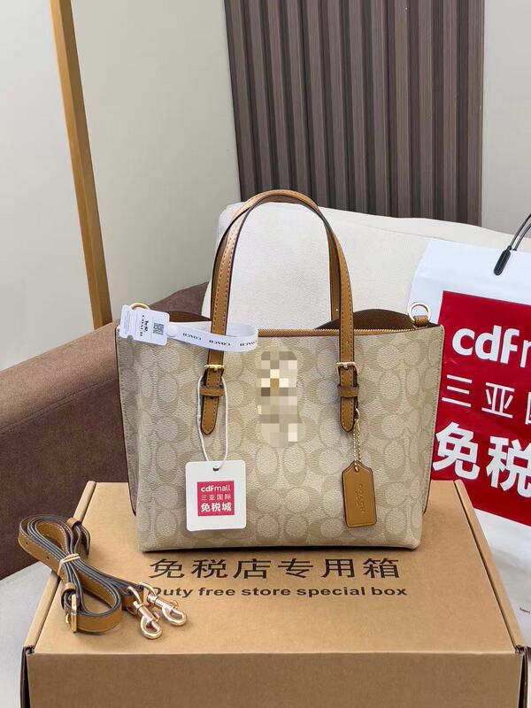 C家蔻家Mollie 25茉莉单肩包手提包斜跨真皮女包带暗标托特购物袋|undefined