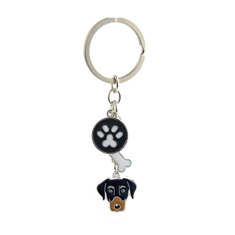 Holiday Occasion Metal Material Ethnic Style Dog Metal Printing Unisex Keychain