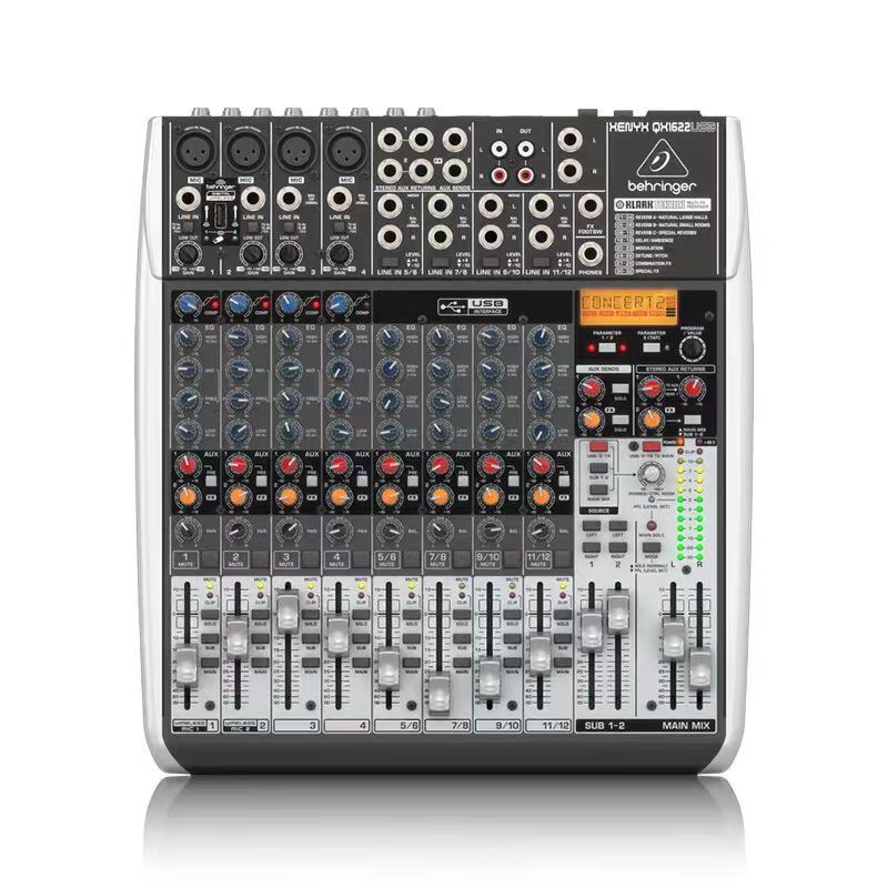 BEHRINGER/百灵达 QX1622USB 12路混响专业舞台声卡调音台带效果