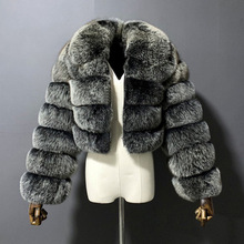 欧美皮草厂家直销仿狐狸毛外套女式翻领长袖皮毛拼接上衣现货批发