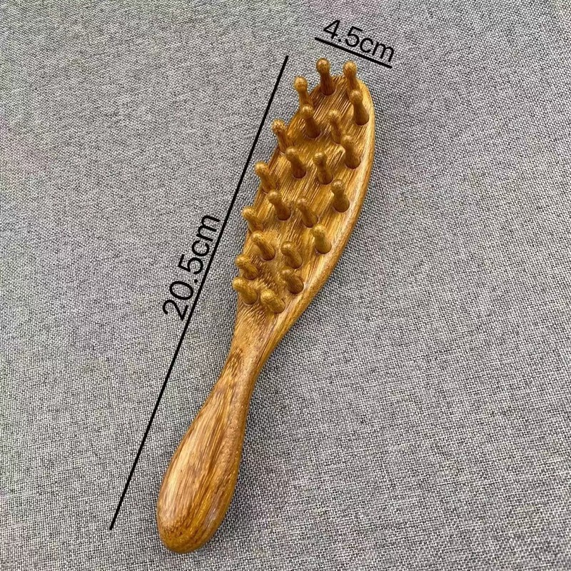 檀木钉钉梳头皮按摩梳头部经络梳粗齿宽齿梳圆齿头梳子小猫插齿梳|undefined