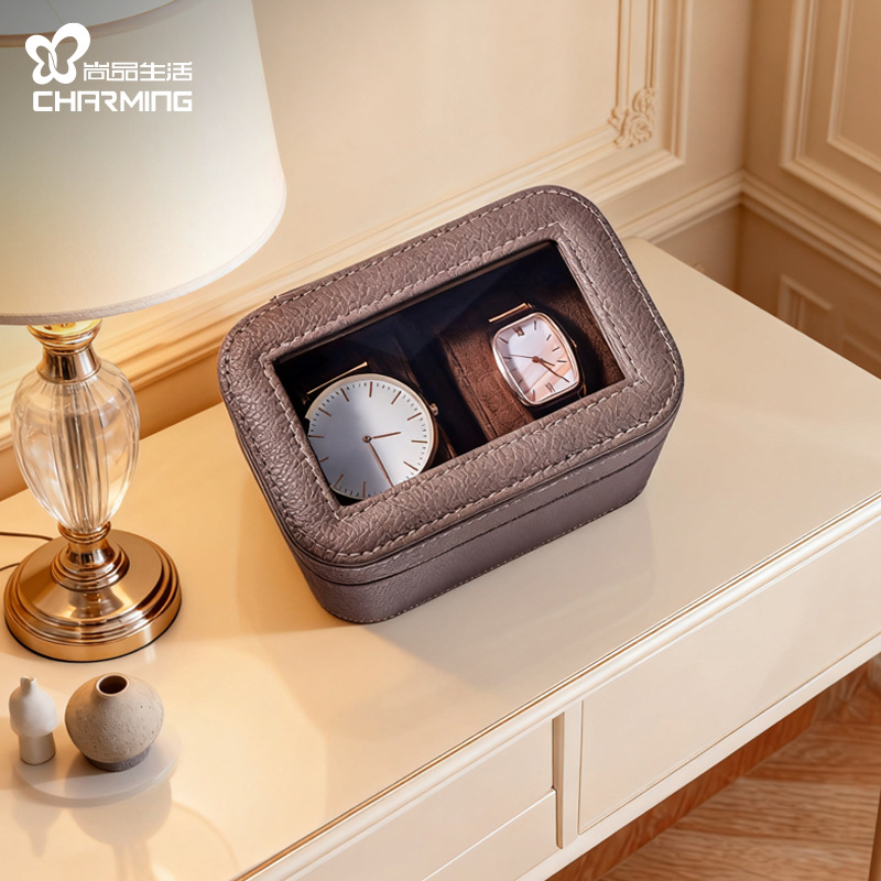 Men's Watch Box with Double Window Opening, High-End Watch Storage, Women's High-End Watch Box Storage Box, Holiday Business Gift Giving