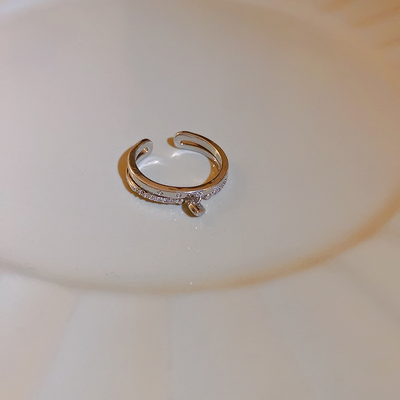 Einfacher Stil Geometrisch Kupfer Inlay Künstliche Edelsteine Offener Ring display picture 4