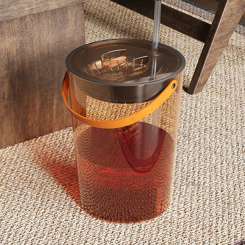 Household Transparent High-Value Tea Water Bucket Office Large-Capacity Filtered Dry-Wet Separation Thickened Portable Tea Residue Bucket