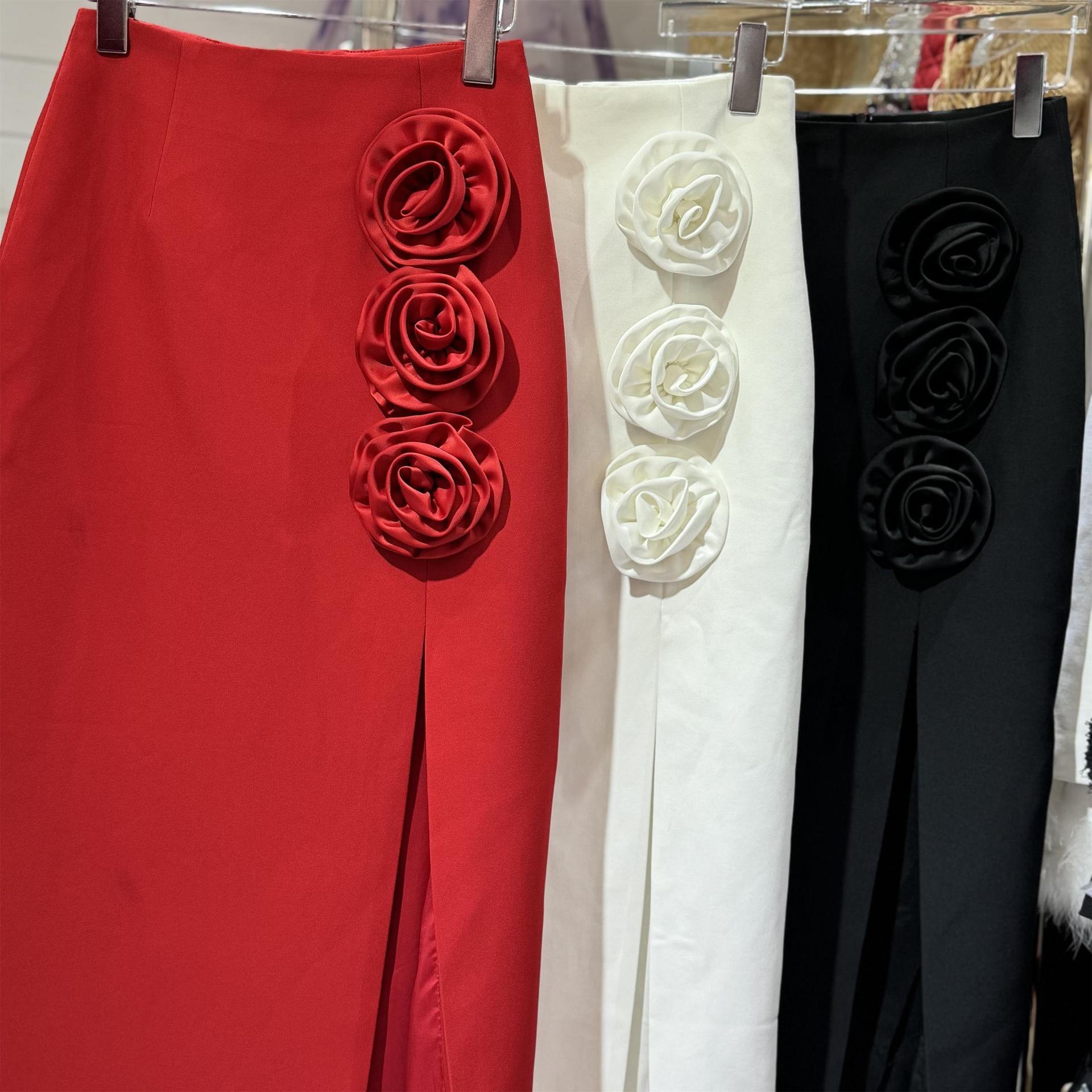280g Weight Midi Dress Dress Length Type Hip Skirt Dresses Type Polyester Fabric Type High Waist Waist Line Inelastic Elasticity Family Gathering, Date Occasion Slim Fit Type Christmas, wedding season Festival Rose, Solid Color Pattern Summer, Spring Season Women's Gender Elegant Style, Retro Style Summer Spring Elegant Style Retro Rose Solid Color Polyester Midi Dress Skirts 1