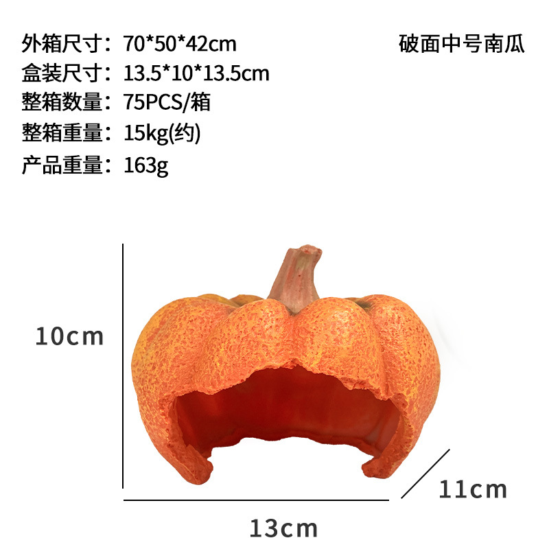 Calabaza mediana de cara rota