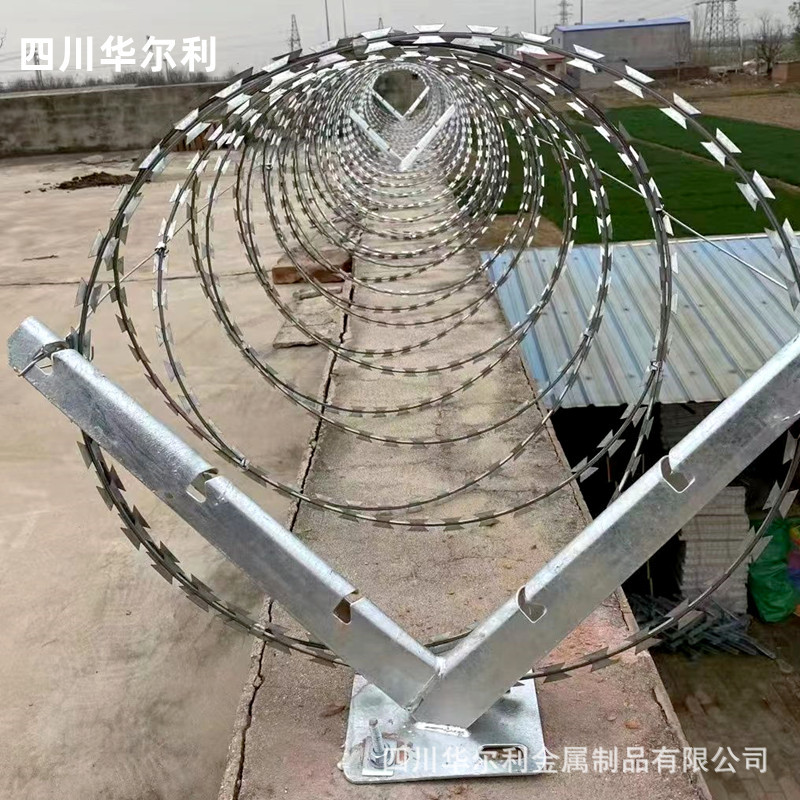 刀片刺绳防护网不锈钢刺绳滚笼刺网带刺铁丝防盗防攀爬围墙防爬网