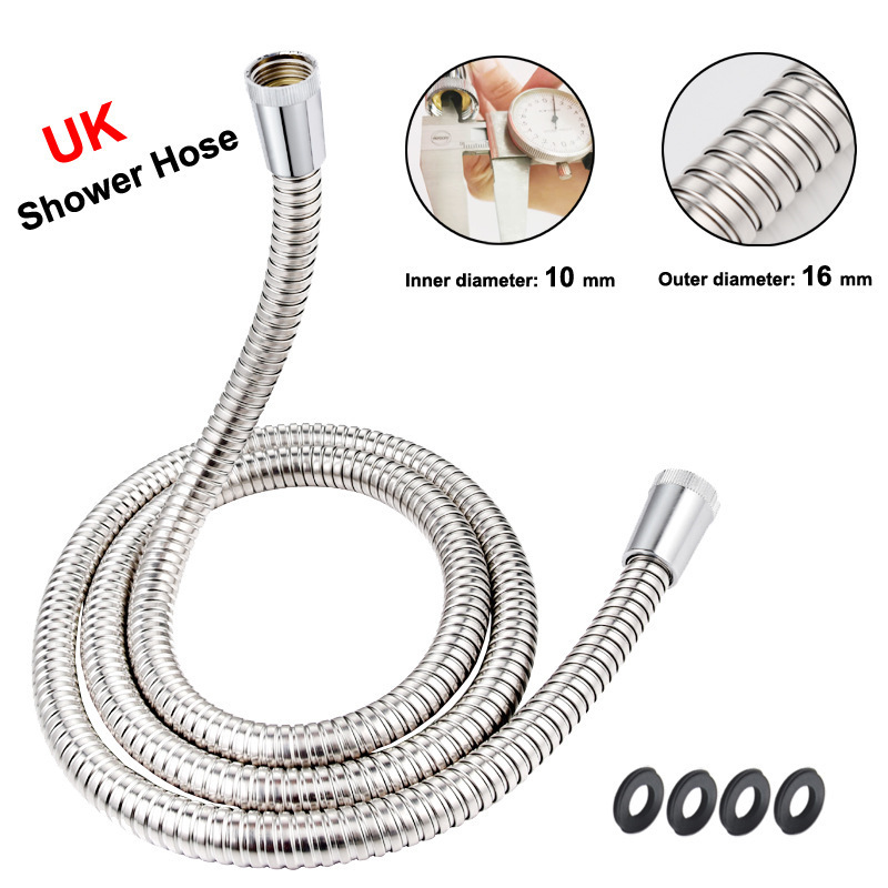 Stainless steel shower hose shower hose explosion-proof shower nozzle water pipe electroplated metal hose 1.5 m 2/3 m Stainless steel shower hose shower hose explosion-proof shower nozzle water pipe electroplated metal hose 1.5 m 2/3 m