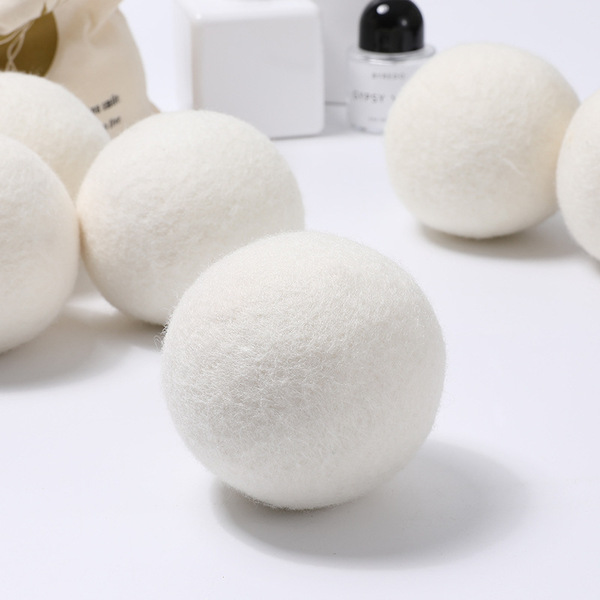 Cross-border wholesale wool ball dryer felt ball laundry ball wrinkle anti-winding white wool drying ball manufacturers