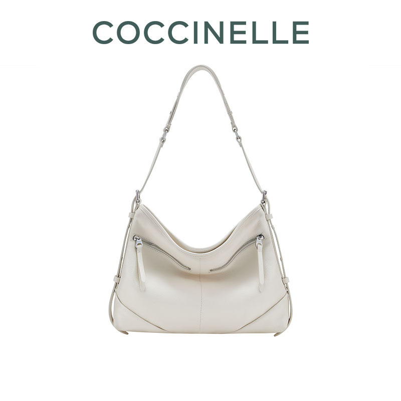 Coccinelle New Genuine Leather Women's Handbag Top Grain Cowhide Shoulder Bag Large Capacity Fashion Underarm Bag Motorcycle Bag - Thumbnail 6