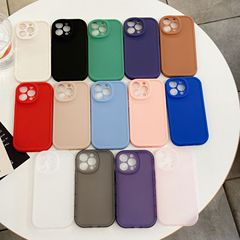 小羊皮素材ケースはリンゴ16の大きな目のフロスト溝に皮を貼る携帯ケースiPhone13保護カバーを適用している