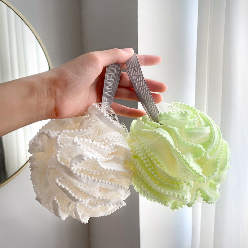 New Internet celebrity hair ball lace bath flower large bath ball soft bath foaming net can hang bath ball