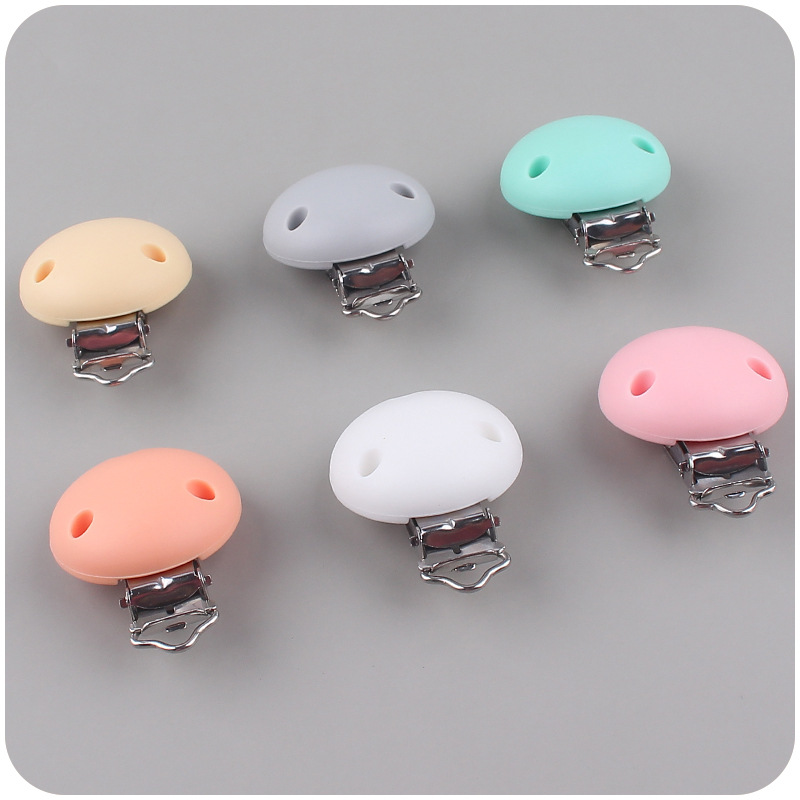 Bebé suministros de silicona chupete clip calmante bebé DIY35mm clip chupete cadena anti-gota accesorios de la cadena Nuevo