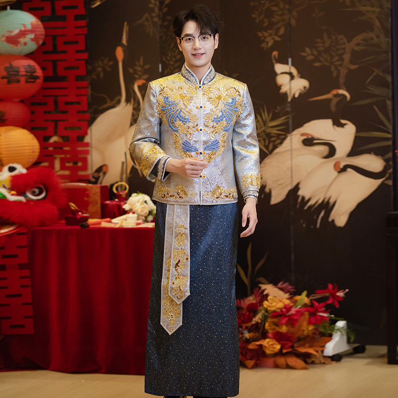 金玉儿浅色秀禾服婚服2025新款新娘结婚礼服婚纱中式新娘服减龄秀|undefined