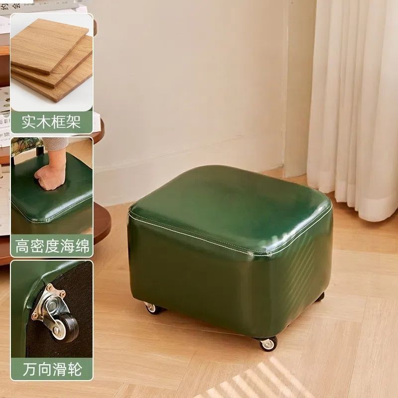 リラックスチェア、ヨーヨーチェア、家庭用背もたれソファサイドスツール、軽くて豪華でハイエンドのスツール、クリエイティブな滑車付きローホイールスツール|undefined