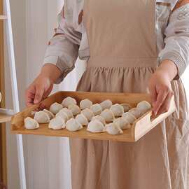 竹木饺子托盘 木制饭店煎饺盘冰箱速冻可叠放式托盘 饭店火锅托盘