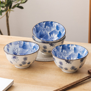 Very beautiful household ceramic bowl ins creative children's small soup bowl eating bowl Japanese porcelain bowl tableware wholesale