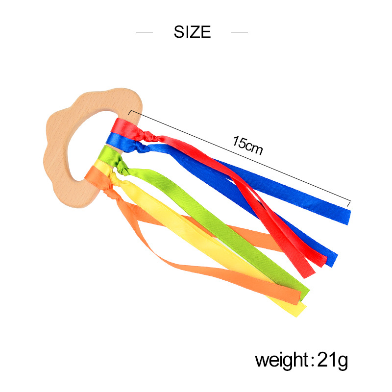 Transfronterizo Amazon Venta caliente Infantil Educación Temprana campana Arco Iris cinta color cognición colorido juguete de madera mordedor