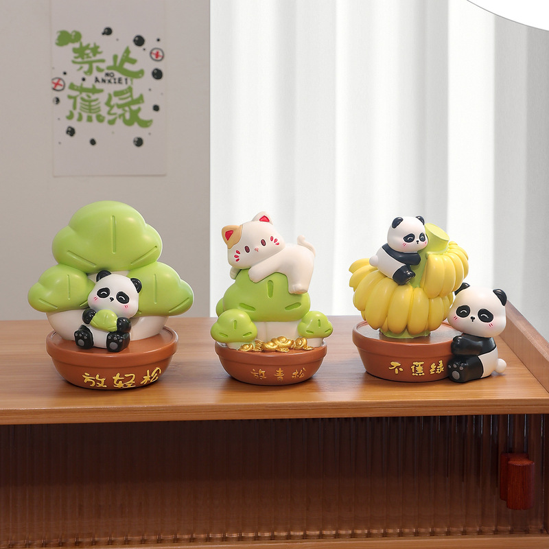 Creative Cute Green Panda Healing Ornaments Workstation Emotional Stability Artifact Office Desktop Decorations Creative Cute Green Panda Healing Ornaments Workstation Emotional Stability Artifact Office Desktop Decorations
