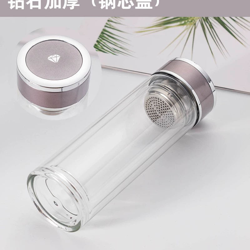 Оптовый заказ на индивидуальные высоко-боросиликатные взрывозащищенные прозрачные двухслойные стеклянные кружки для чая с печатью промо реклама подарок