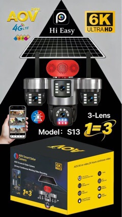 Manufacturer Hi Easy Aov Solar Camera 3-Lens 4g European Version High-Definition Night Vision Exclusively for Cross-Border Sales Manufacturer Hi Easy Aov Solar Camera 3-Lens 4g European Version High-Definition Night Vision Exclusively for Cross-Border Sales