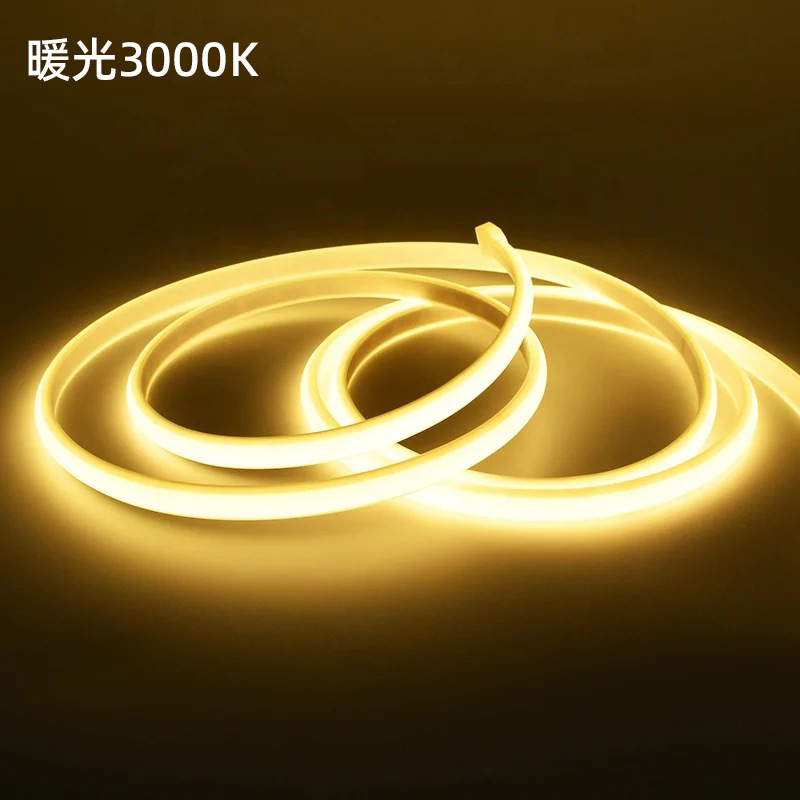 Tira de luz cob tira de luz led 220V sin estroboscopio de silicona tipo de línea sala de estar techo autoadhesivo flexible impermeable de alta presión al aire libre