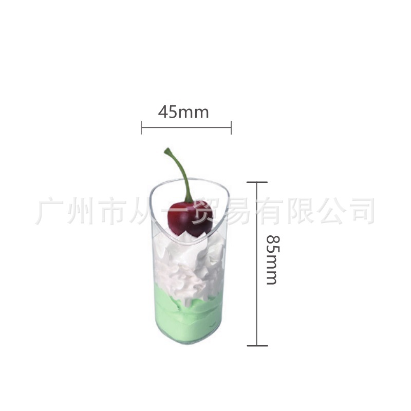 Vaso Desechable con Tapa para Pudín y Postres de Plástico PS Transparente