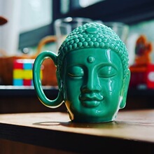 【现货】我佛瓷杯抖音同款我佛慈悲大佛马克杯佛头杯子水杯礼物杯