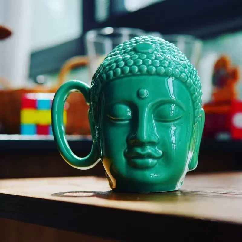 【现货】我佛瓷杯抖音同款我佛慈悲大佛马克杯佛头杯子水杯礼物杯