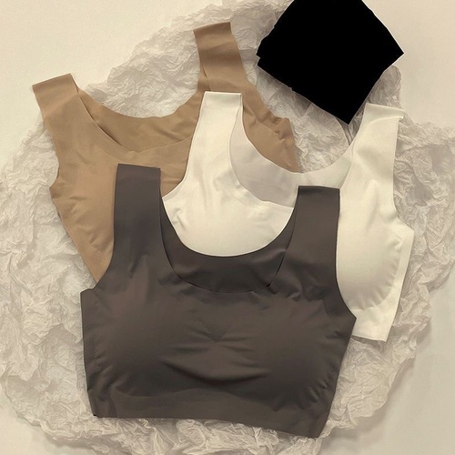 Manufacturer wholesales Anxin Generation Sexy Backless Bra with Breast Pads, No Wires, Ice Silk Seamless Underwear