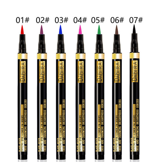 Cross-border hot sale exquisite holding makeup eyeliner color waterproof not easy to faint lasting black brown students novice eyes