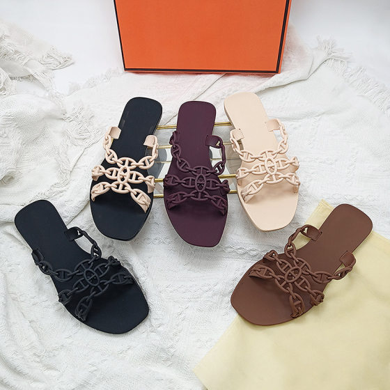 Summer Wedge Women's Fashion Shoes Casual Thick Heeled Flat Korean Style Outer Wear Flat Lazy Shoes Wholesale