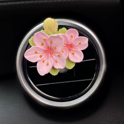 Car Perfume Aromatherapy, Aromatherapy Car Air Conditioner Vent - pink-peach-blossom-air-outlet-1-bottle-of-perfume-included-other-scents