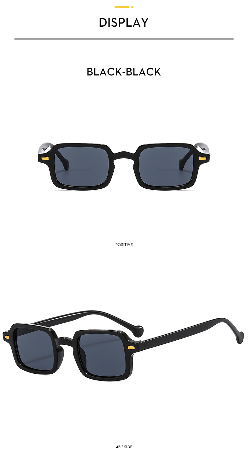 45g Weight Full Frame Glasses Structure Sunglasses Classification Punk Streetwear Square Ac UV400 Protection Square Full Frame Women's Sunglasses