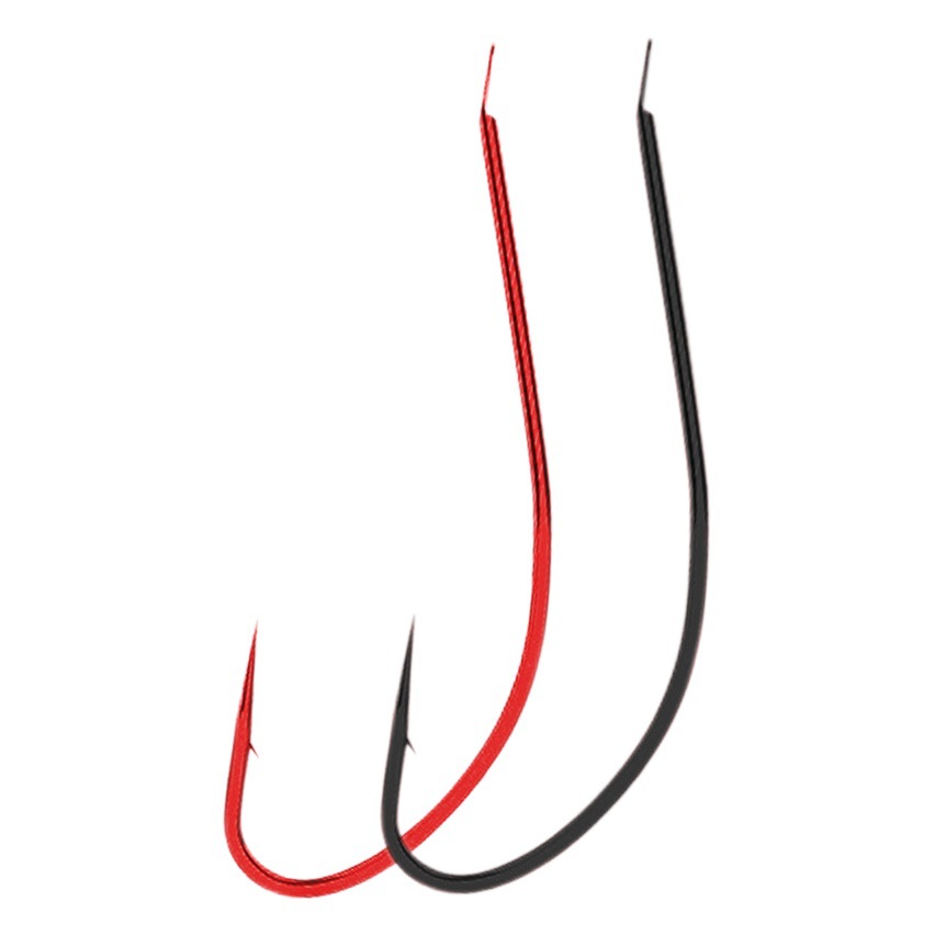 Thin Strip Akita Fox genuine goods imported bulk fishhook long handle thin strip nail fishhook wild fishing hanging red worm small white stripe wheat ear