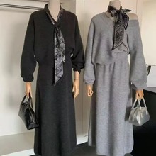 跨境2025年新款时尚显瘦休闲风简约风裙子网红韩版秋季时尚套装送