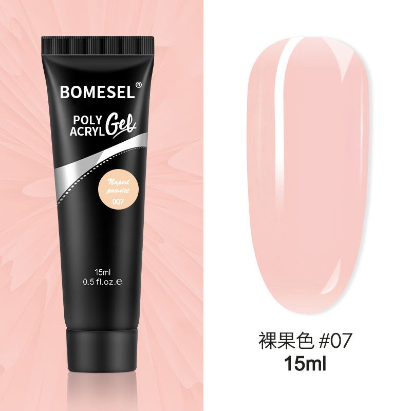 Explosión de uñas de color desnudo de cristal extensión de uñas sin papel modelo de extensión rápida 15ML 30ML