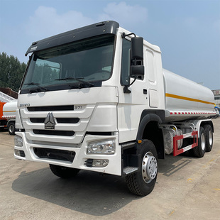 Export Howo Eight-Wheel Liquid Tank Transport Truck, Diesel Gasoline Oil Transport Truck, 20 Square Stainless Steel Mobile Refueling Truck