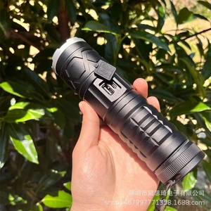 Amazon White Laser Flashlight, Outdoor USB Rechargeable Aluminum Alloy High-Intensity Zoomable Long-Lasting Flashlight, Wholesale