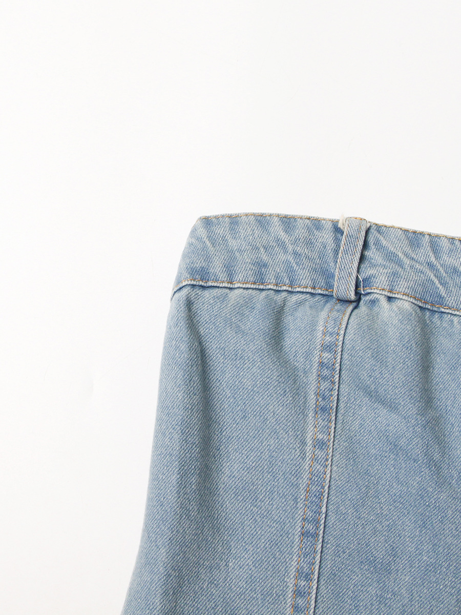 Mono vaquero de mujer estilo europeo y americano, novedad primavera 2026, con múltiples bolsillos, sin tirantes, efecto adelgazante, estilo ropa de trabajo, para mujer, a la moda.