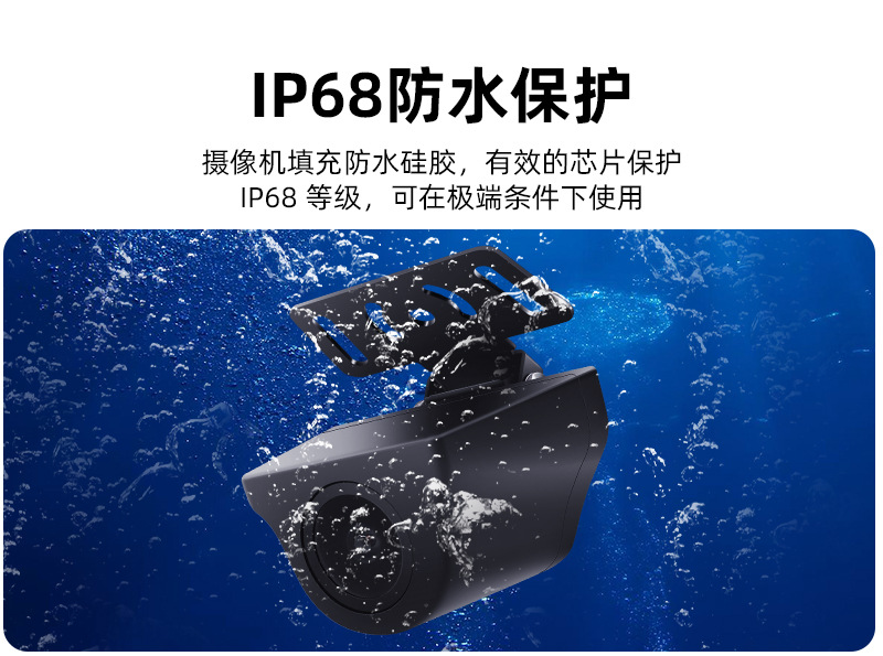 Streaming Media 1080P High-Definition Night Vision 4-Hole Dash Cam Rear Vehicle Camera Reversing Image