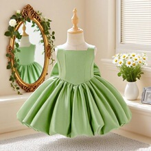 E 48751 Girls Bow Puffy Dress Ůͯ��� ŷ���羳