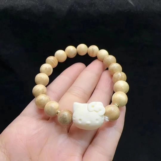 Wood Beaded Lotus Bracelet 2024 Girl's New Chinese Bracelet Zen Niche Vintage Bracelet Girlfriend