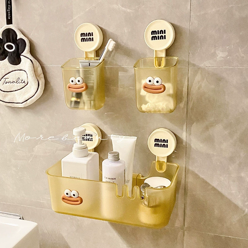  punch-free suction cup storage rack wall-mounted wall storage rack bathroom bathroom shelf bathroom washbasin