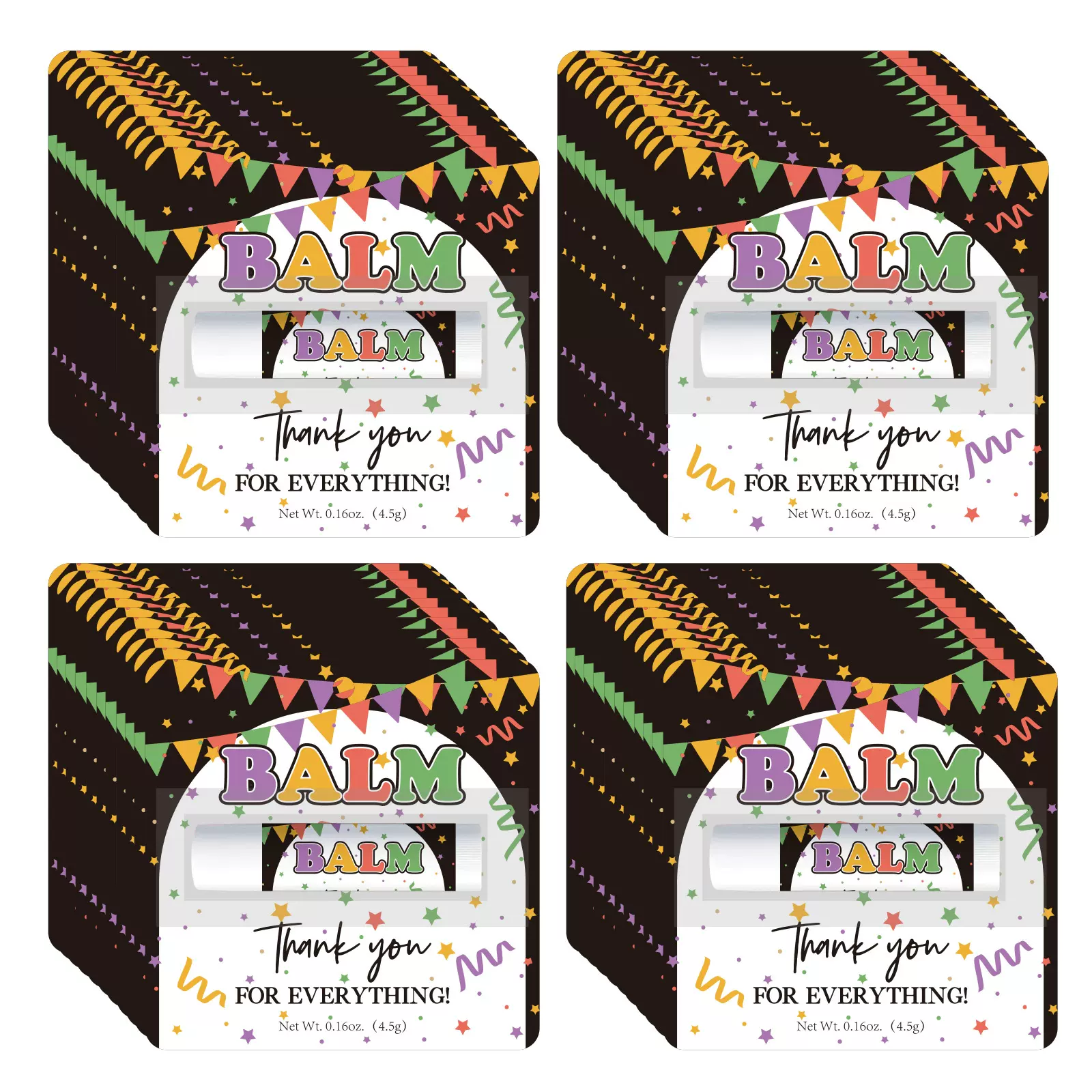 跨境现货亚马逊感谢激励员工唇膏30支装香草味派对礼物润唇膏