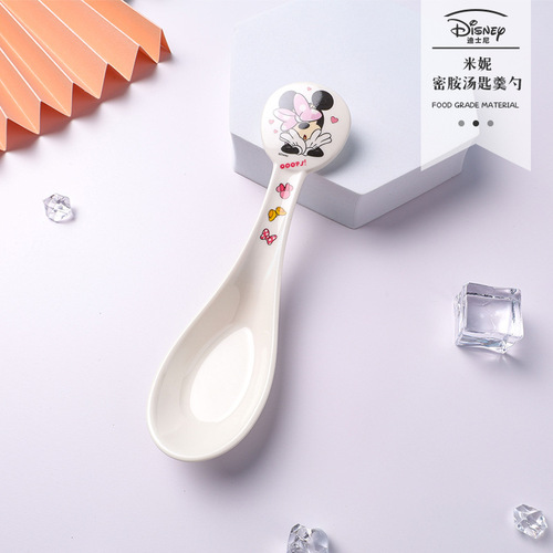 Disney children's spoon for soup and meals, large Mickey and Minnie cartoon spoon