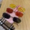 Metal retro fashionable sunglasses suitable for men and women, square trend glasses, Korean style, internet celebrity