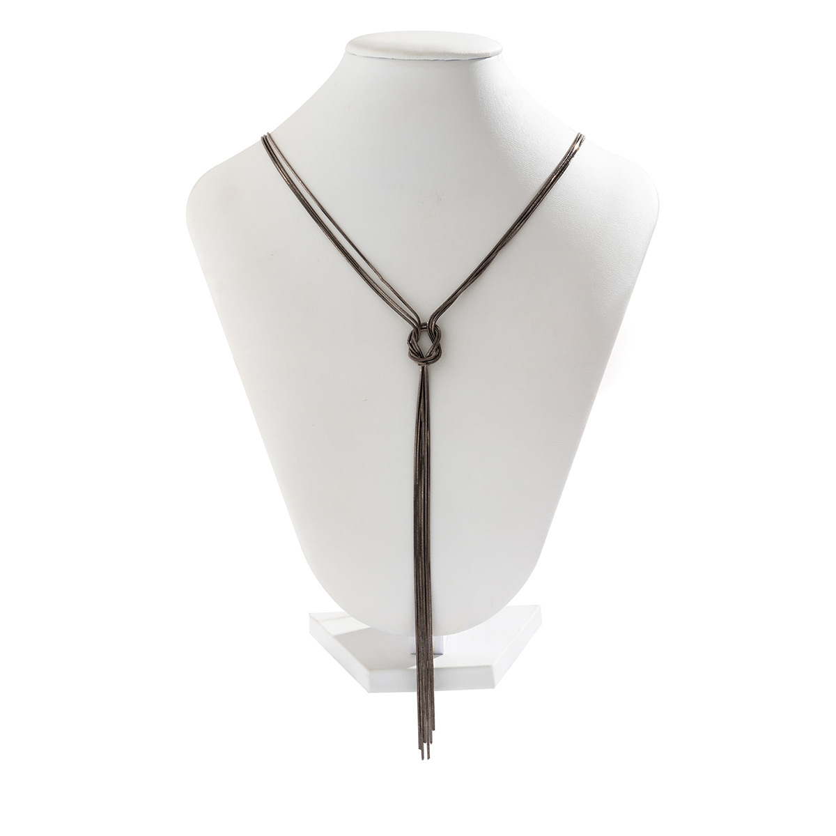 Großhandel Schmuck Vintage-Stil Geometrisch Einfarbig Legierung Eisen Quaste Überzug Kette Halskette display picture 5